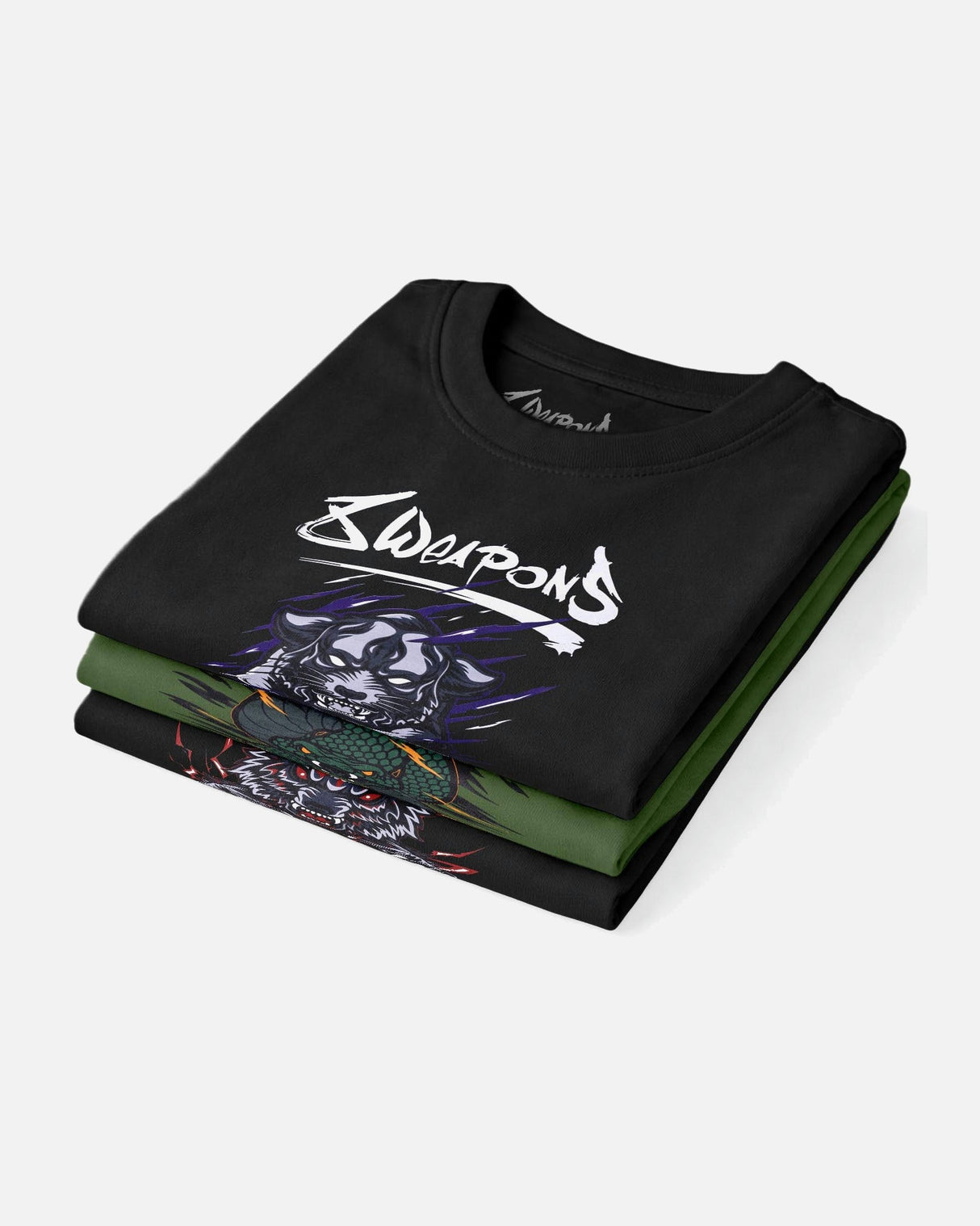 8 WEAPONS T-Shirt Beastial Panther - Schwarz/Lila