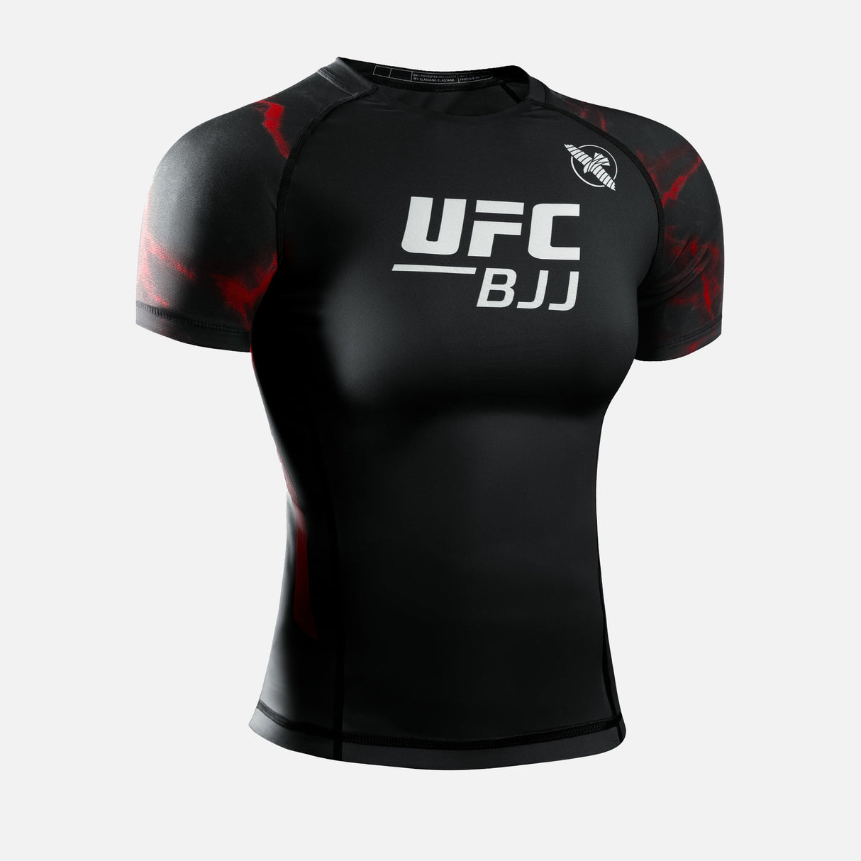 Hayabusa x UFC BJJ Rashguard Kurzarm Damen - Schwarz/Rot
