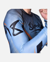 8 WEAPONS Rashguard Shift - Eisgrau/Orange