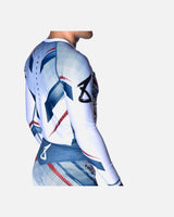 8 WEAPONS Rashguard Shift - Weiß/Navy/Rot