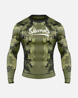 8 WEAPONS Rashguard Hit 2.0 - Oliv/Schwarz