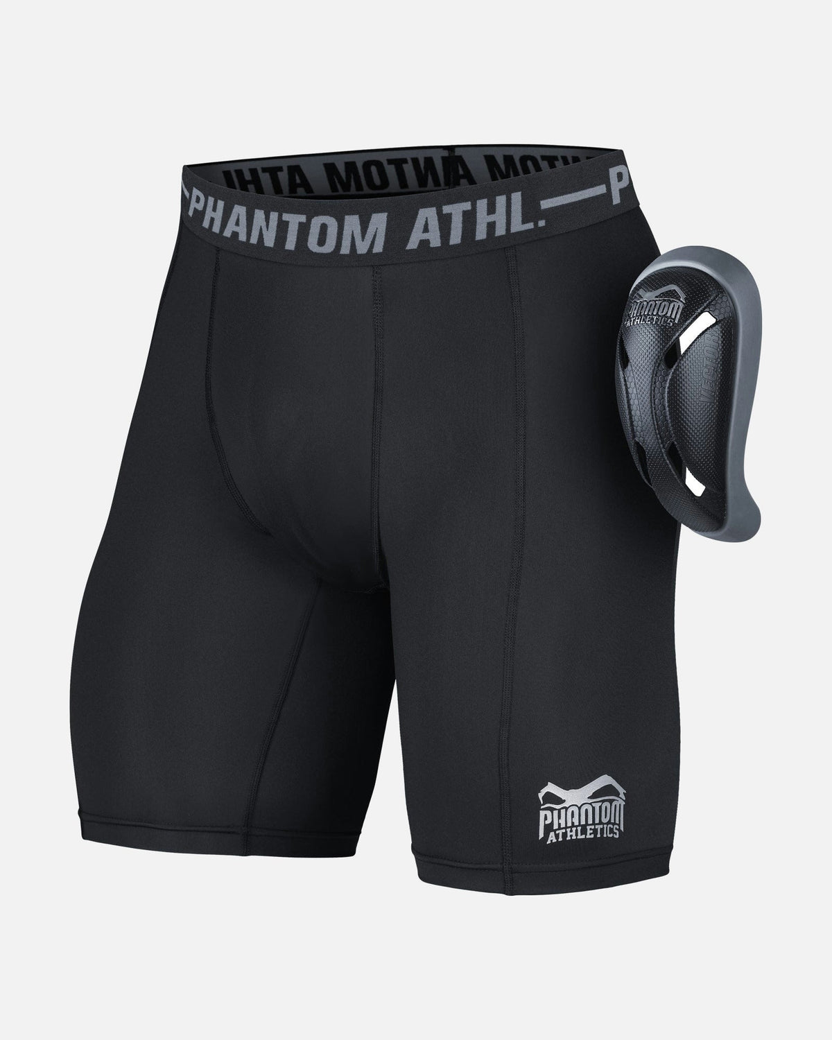 Phantom Athletics Kompressionsshorts Vector Tiefschutz mit Cup - Schwarz