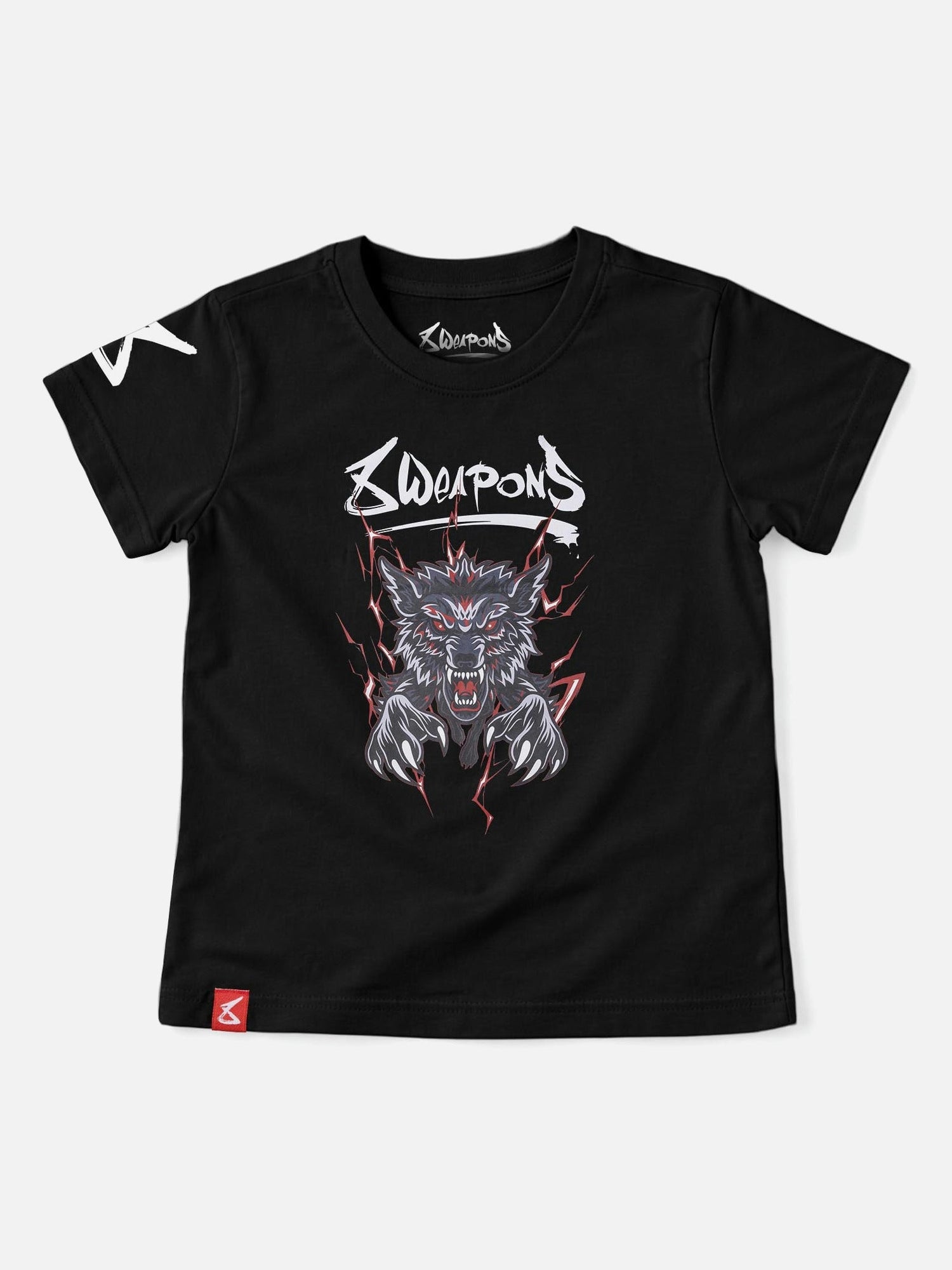8 WEAPONS T-Shirt Beastial Wolf - Schwarz/Rot