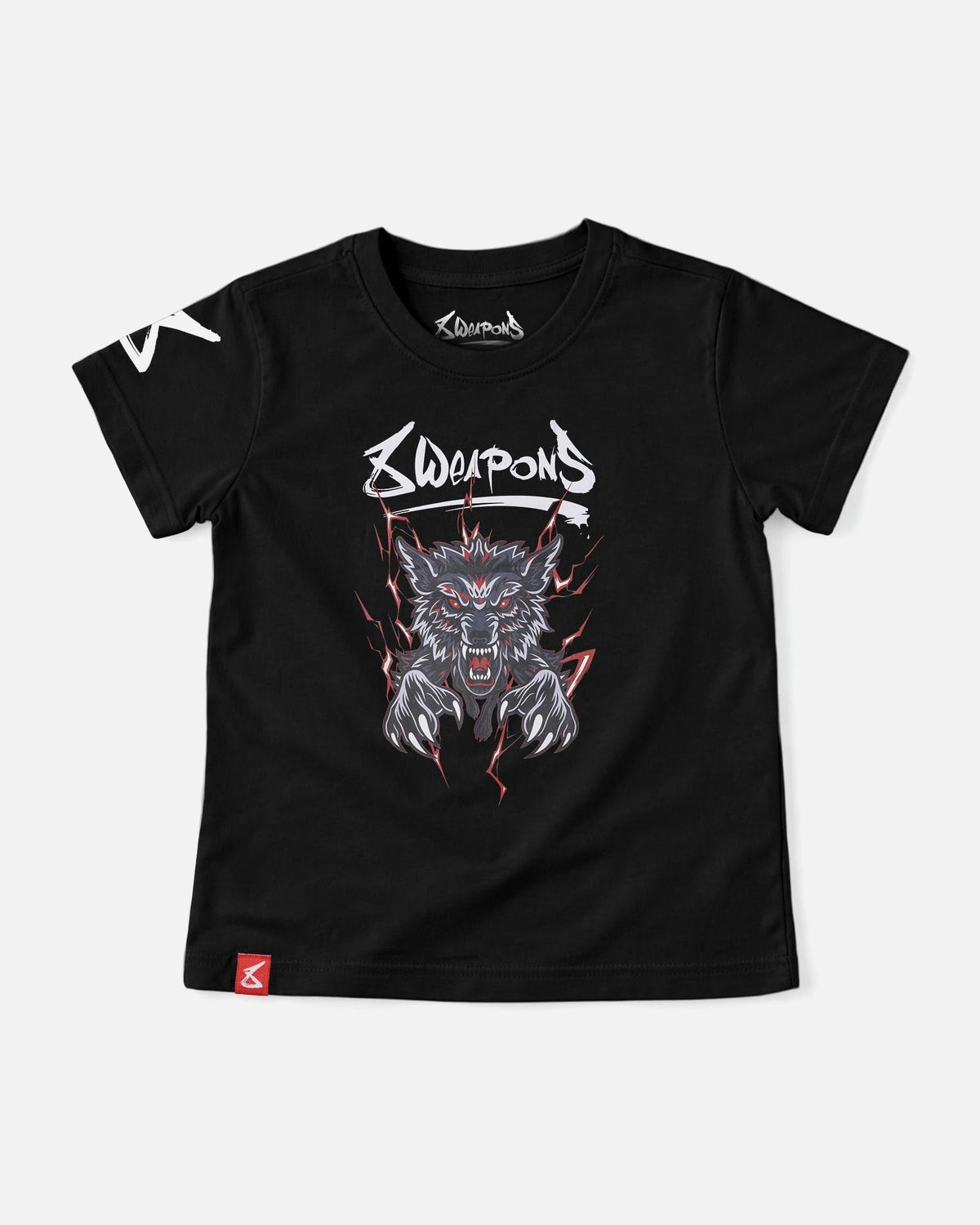 8 WEAPONS T-Shirt Beastial Wolf - Schwarz/Rot