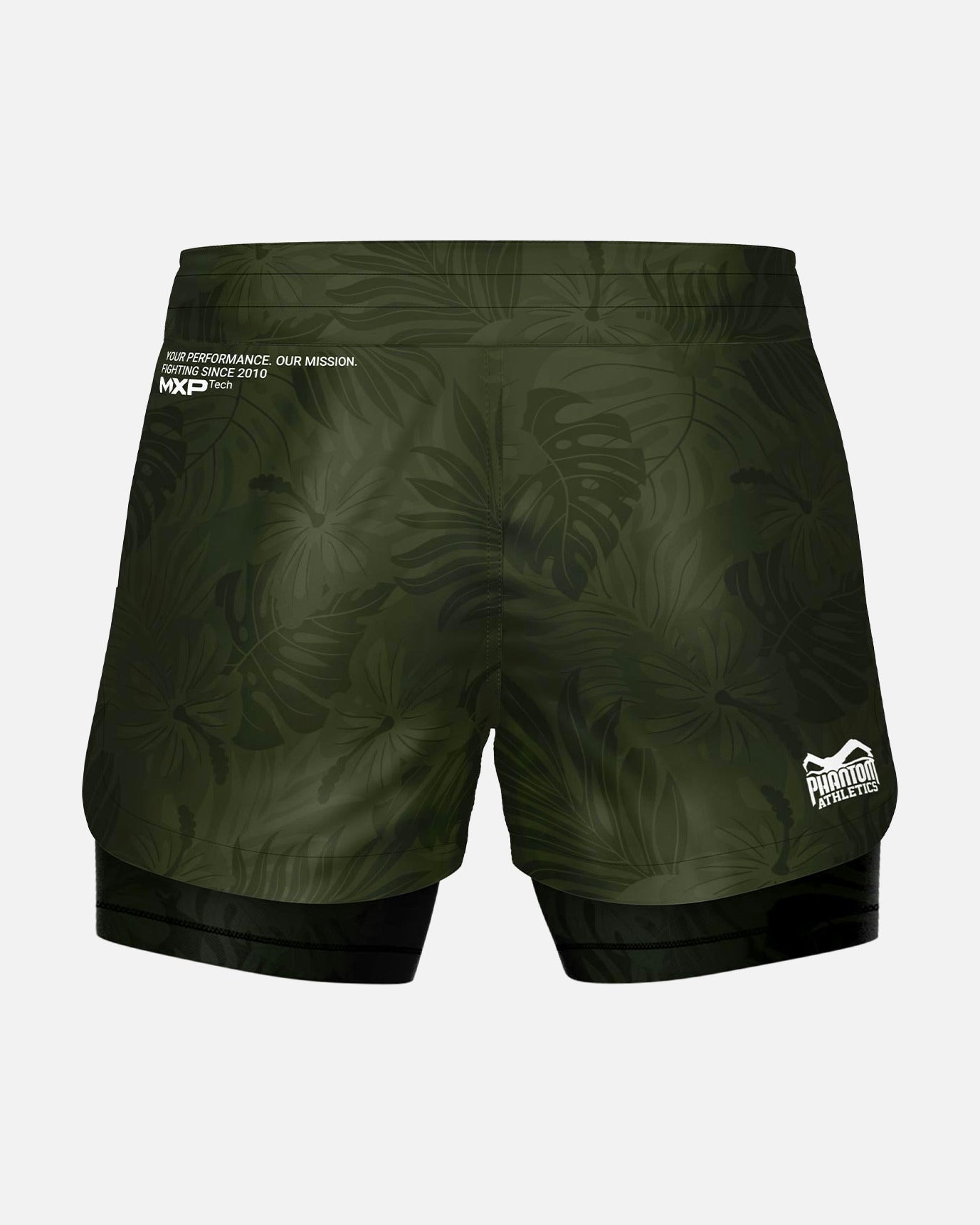 Phantom Athletics MMA Shorts Fusion 2in1 Jungle - Grün