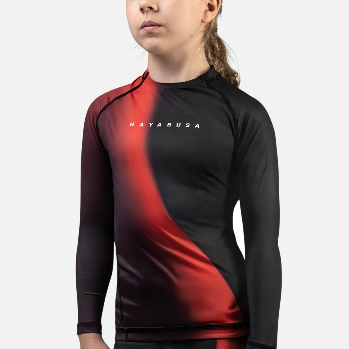 Hayabusa Rashguard Apex Nova Lange Ärmel Kinder - Rot