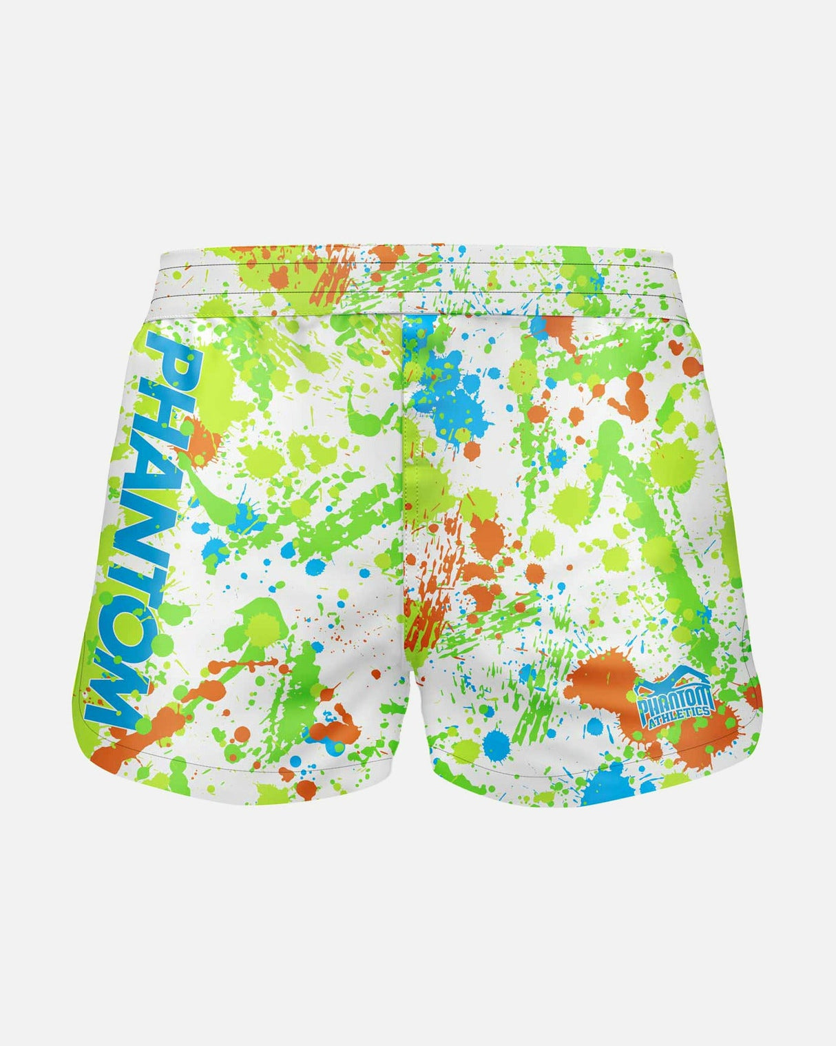 Phantom Athletics MMA Shorts Fusion Splatter - Weiß/Neon