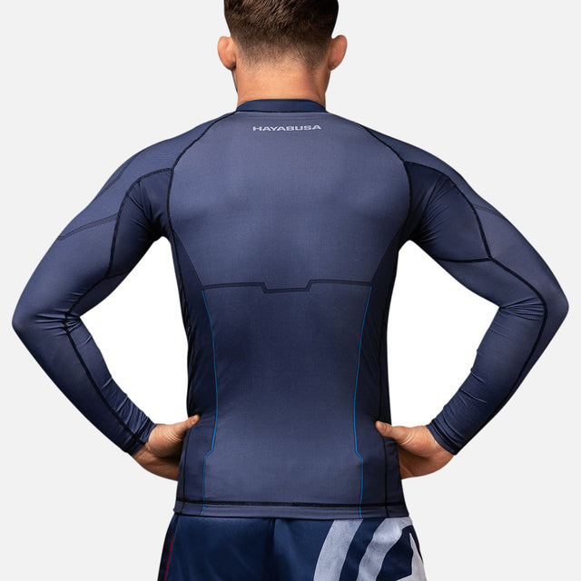 Marvel Rashguard Captain America Lange Ärmel - Blau