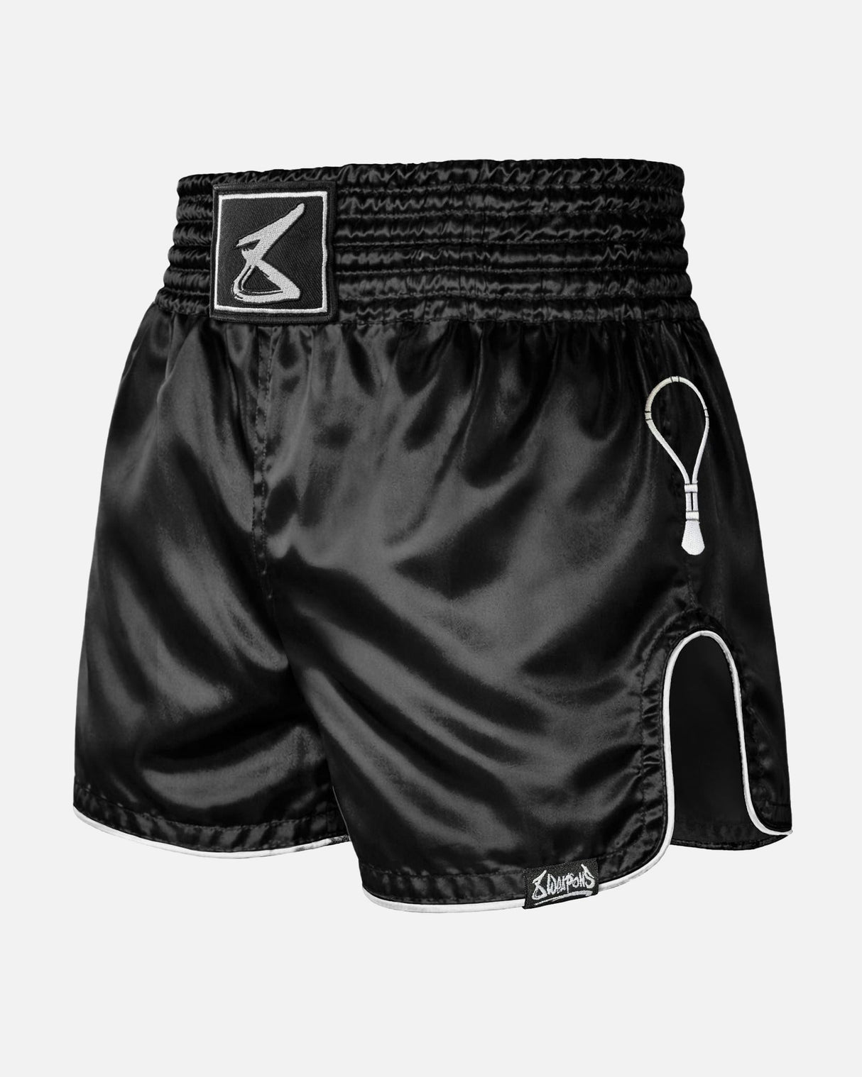 8 WEAPONS Muay-Thai-Shorts Mongkol - Schwarz/Weiß