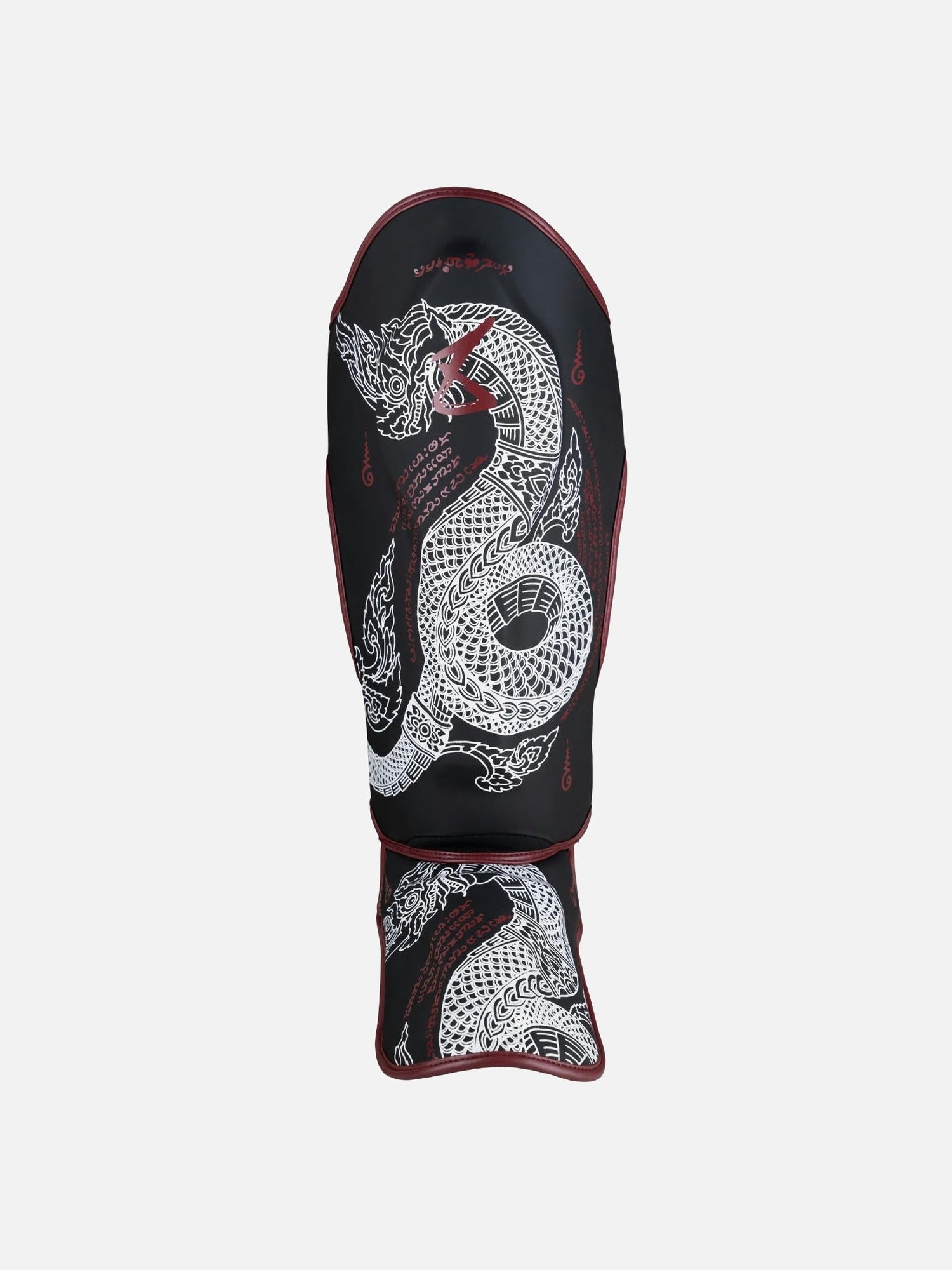 8 WEAPONS Schienbeinschoner Sak Yant Naga - Schwarz/Bordeaux