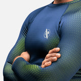 Hayabusa Rashguard Fusion Lange Ärmel - Blau/Grün