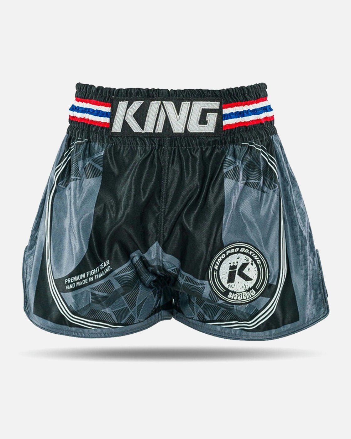 King Pro Boxing Muay Thai Shorts Flag - Schwarz