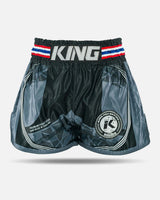 King Pro Boxing Muay Thai Shorts Flag - Schwarz