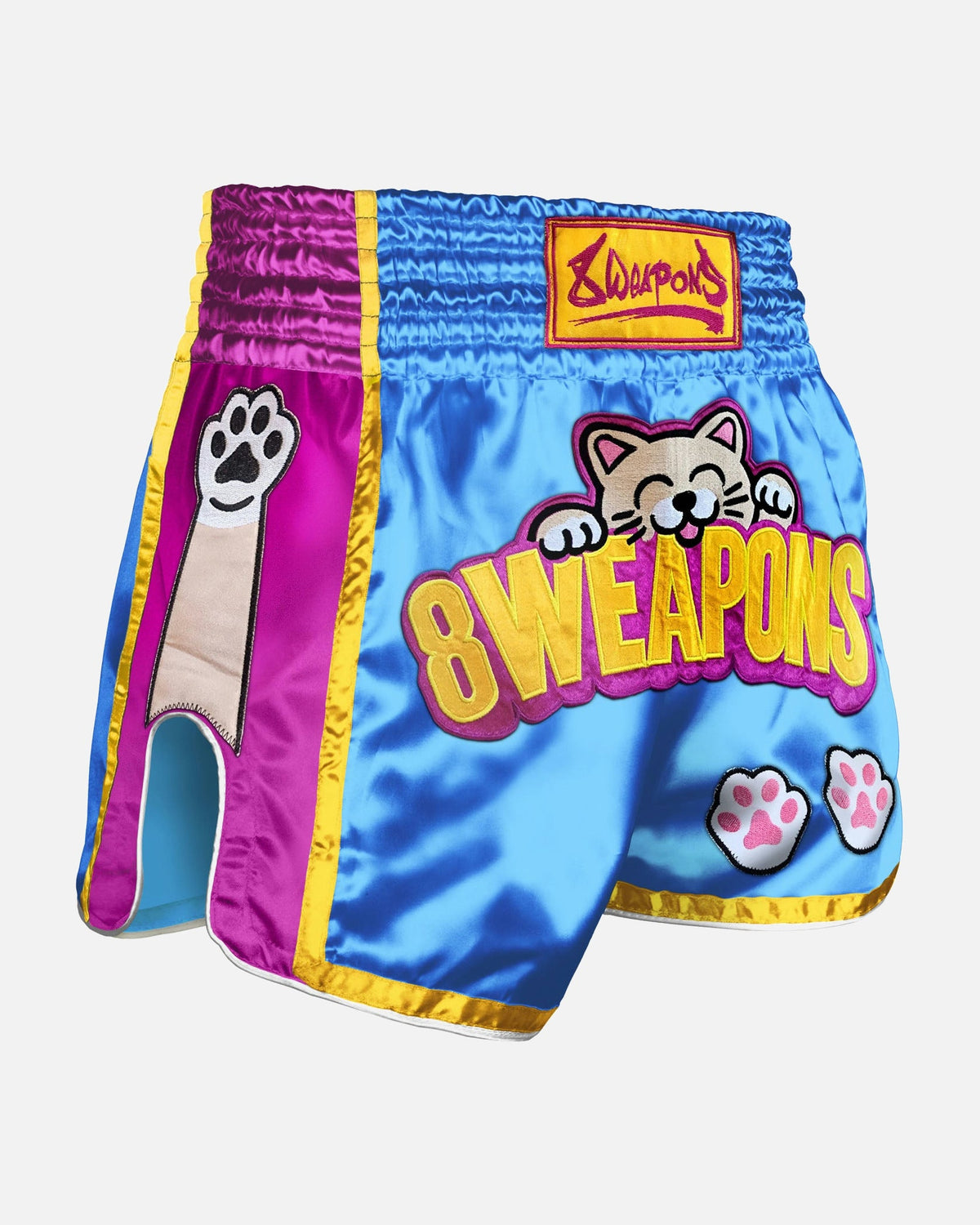 8 WEAPONS Muay Thai Shorts Meow Thai - Blau/Lila