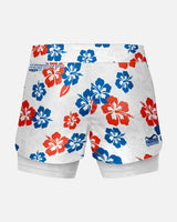 Phantom Athletics MMA Shorts Fusion 2in1 - Weiß/Blau/Rot