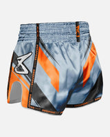 8 WEAPONS Muay Thai Shorts Shift - Eisgrau/Orange