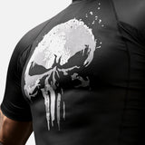 Marvel Hayabusa x Marvel Rashguard The Punisher Kurzarm - Schwarz