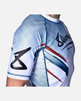 8 WEAPONS Rashguard Shift - Weiß/Navy/Rot