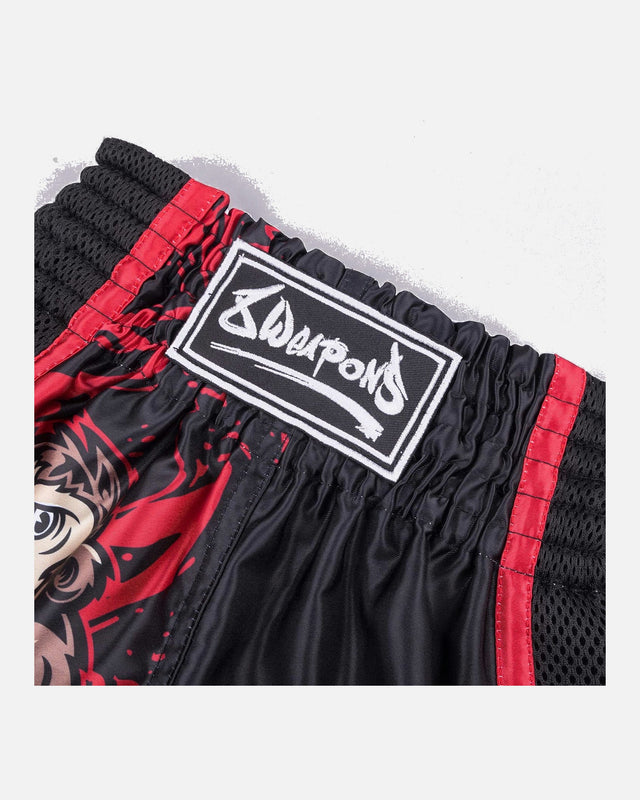 8 WEAPONS Muay Thai Shorts Joe - Schwarz/Rot