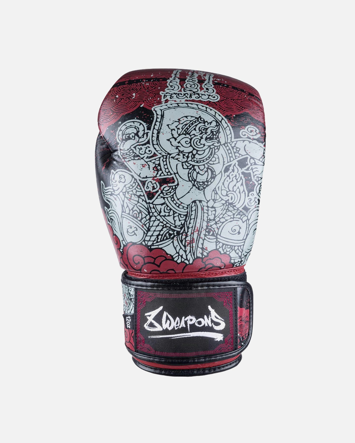 8 WEAPONS Boxhandschuhe Hanuman Yant - Schwarz/Rot