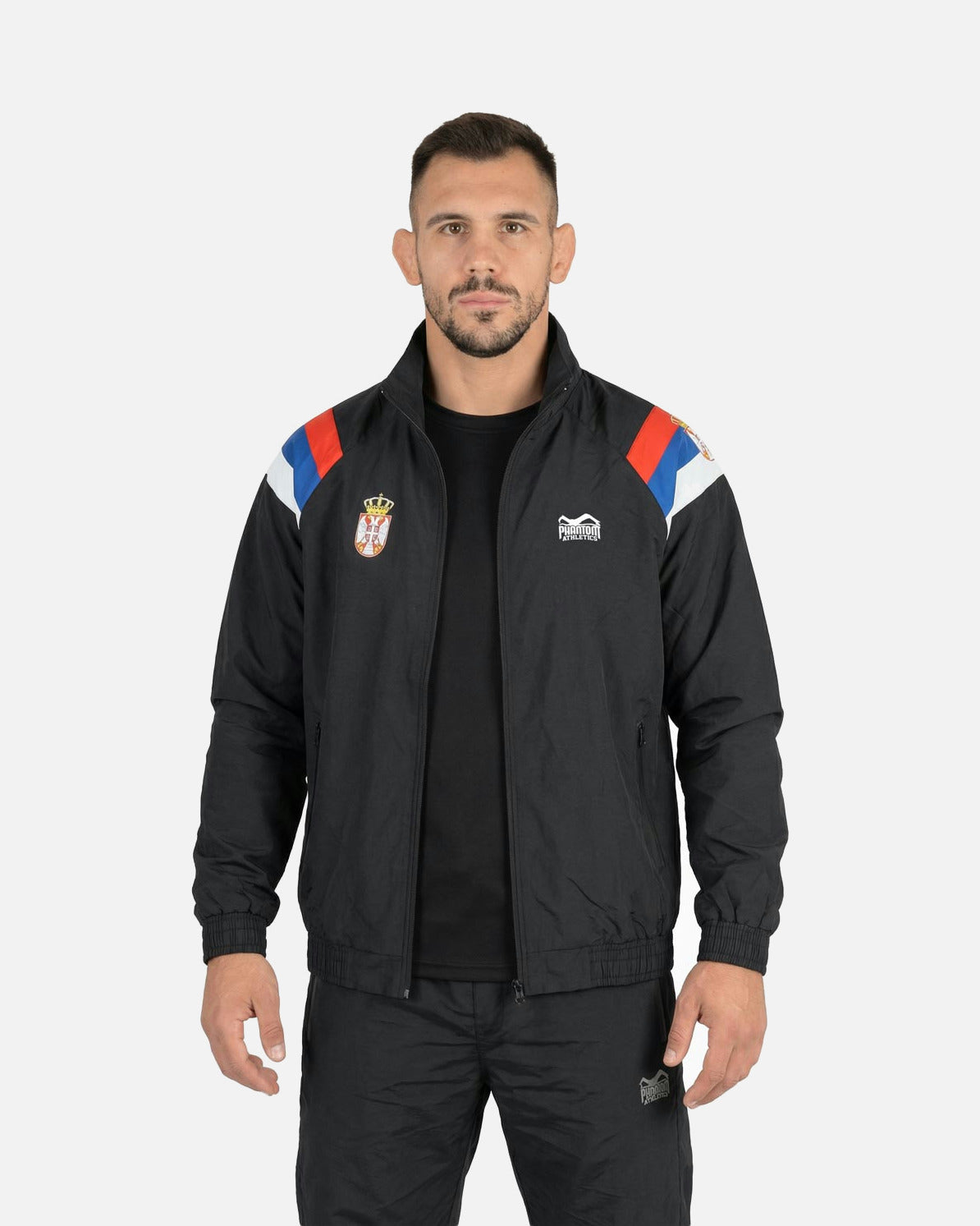 Phantom Athletics Trainingsjacke DMC Team Serbia - Schwarz
