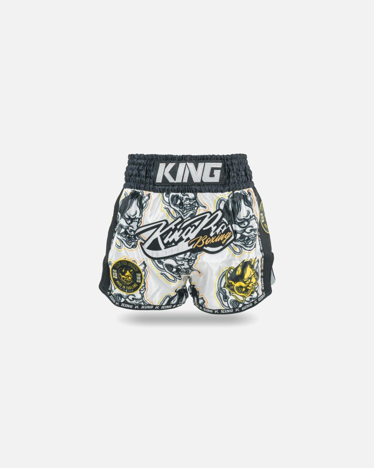 King Pro Boxing Muay Thai Shorts Demon - Weiß