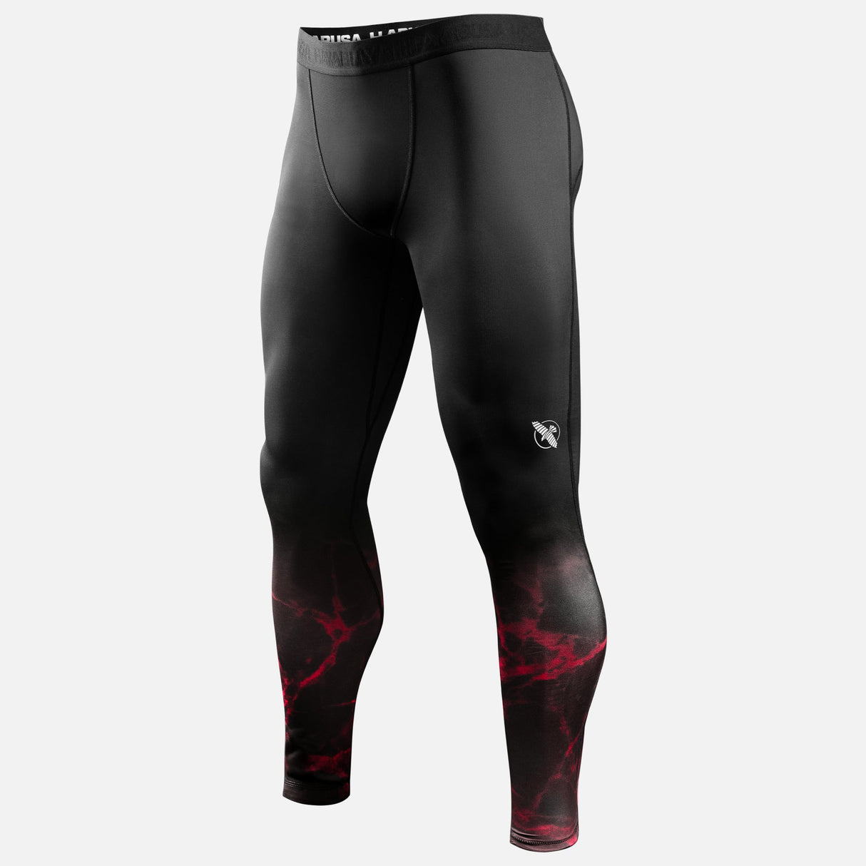 Hayabusa x UFC BJJ Kompressionsshorts - Schwarz/Rot