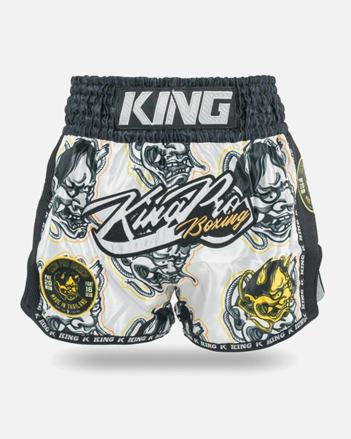 King Pro Boxing Muay Thai Shorts Demon - Weiß
