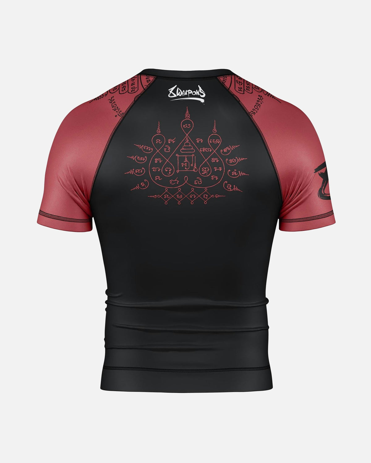 8 WEAPONS Rashguard 8 Ways Yant 2.0 - Schwarz/Bordeaux