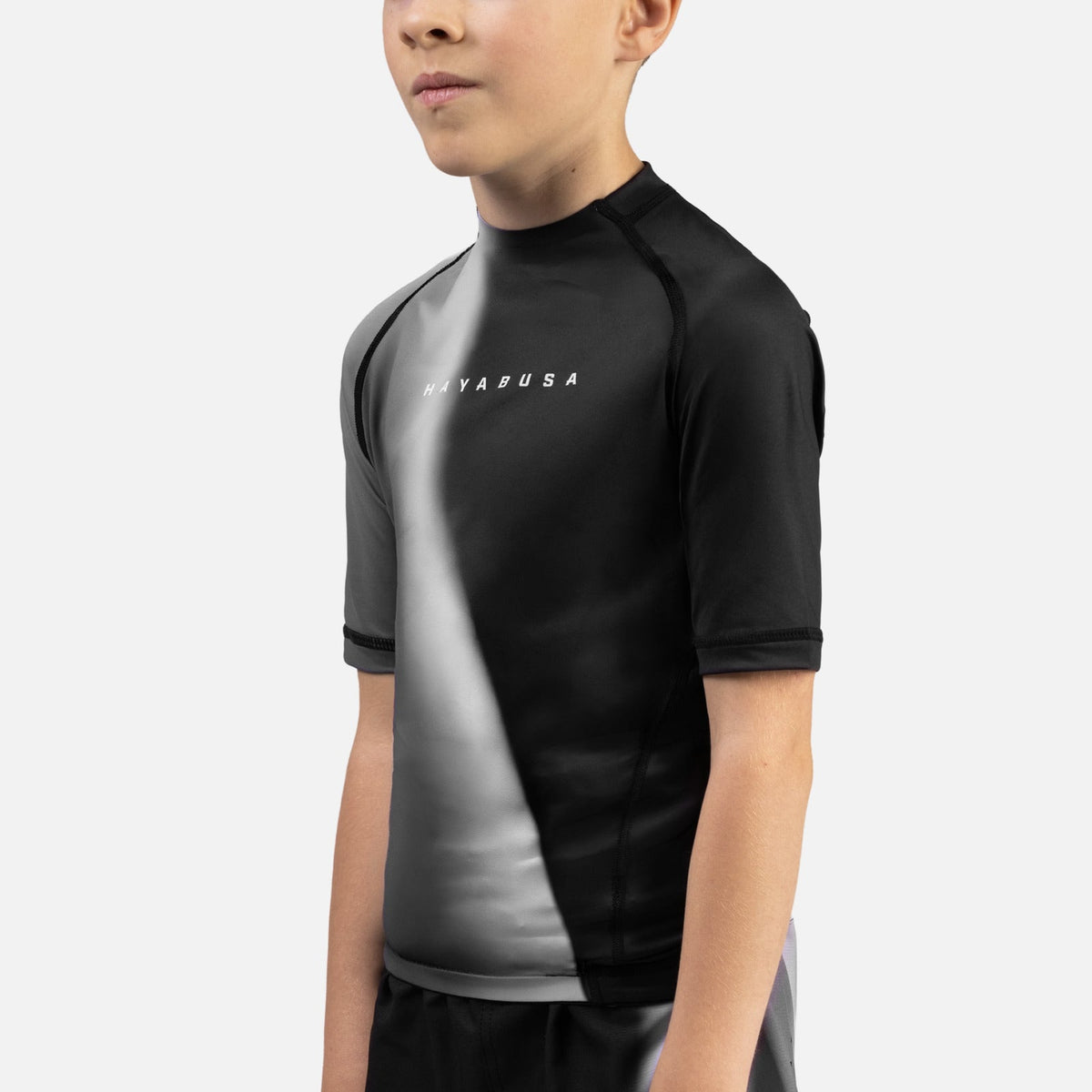 Hayabusa Rashguard Apex Nova Kurzarm Kinder - Schwarz