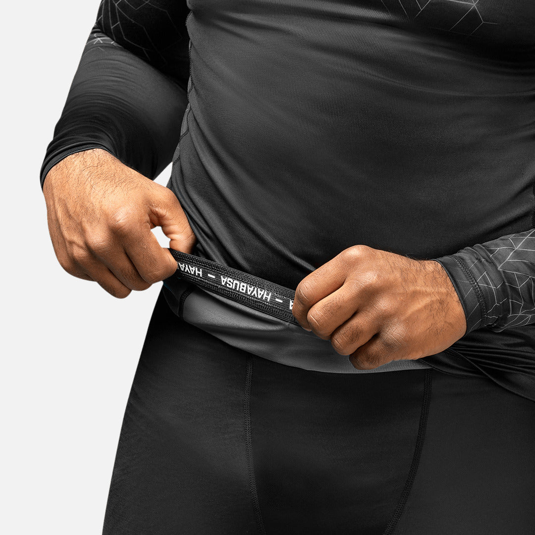 Hayabusa Rashguard Geo Lange Ärmel - Grau