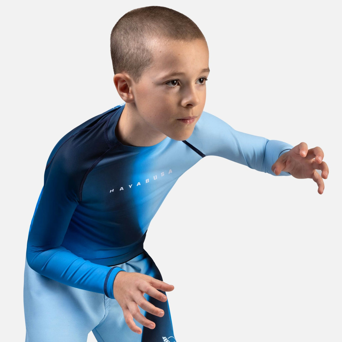 Hayabusa Rashguard Apex Nova Lange Ärmel Kinder - Blau