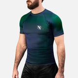 Hayabusa Rashguard Fusion Kurzarm - Blau/Grün