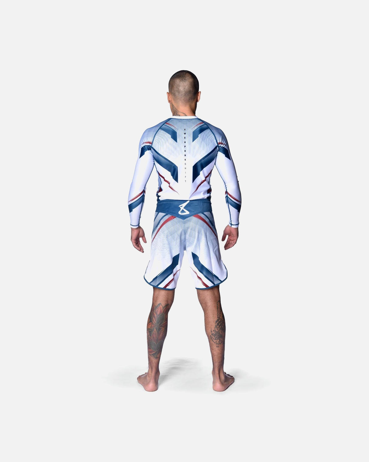 8 WEAPONS MMA Shorts Shift - Weiß/Navy/Rot