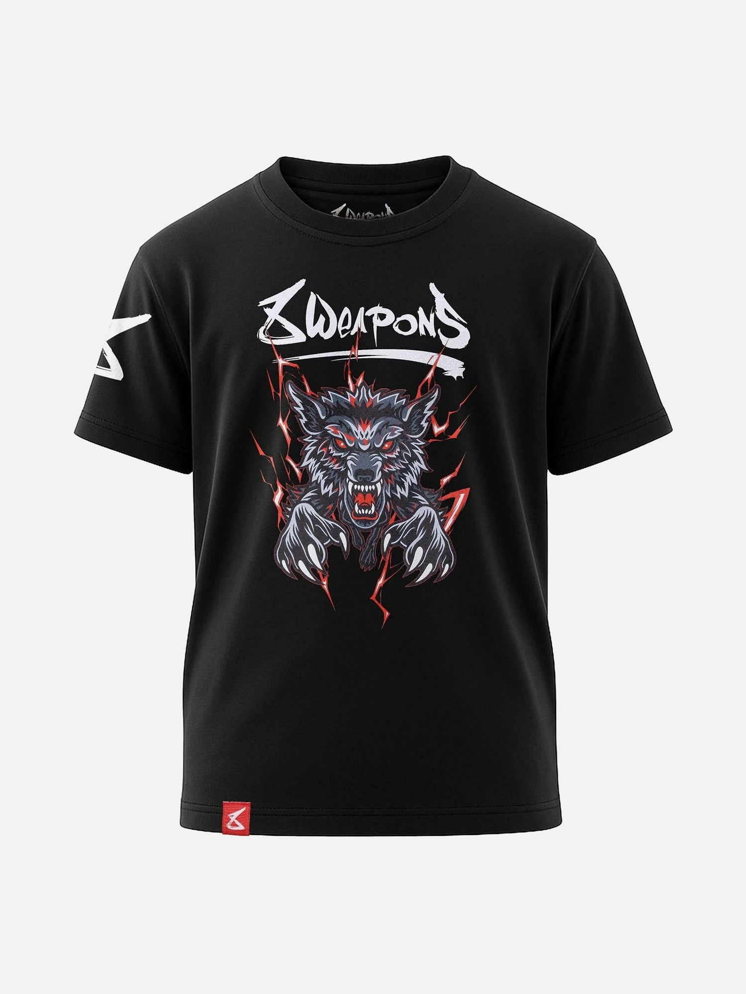 8 WEAPONS T-Shirt Beastial Wolf - Schwarz/Rot
