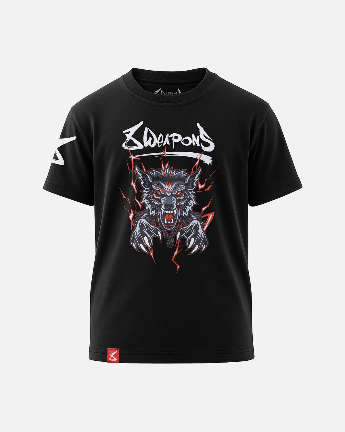 8 WEAPONS T-Shirt Beastial Wolf - Schwarz/Rot