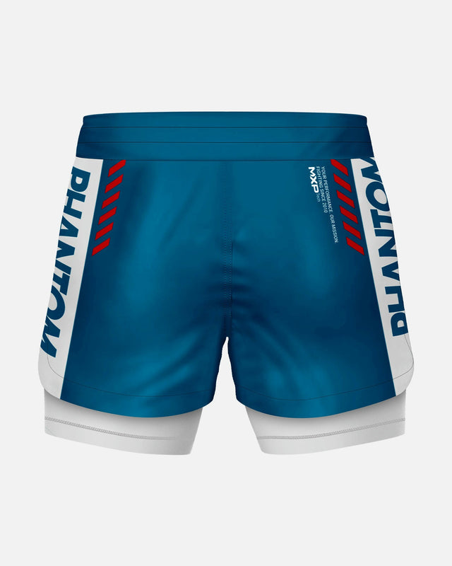 Phantom Athletics Kompressionsshorts Fusion 2in1 Apex - Blau