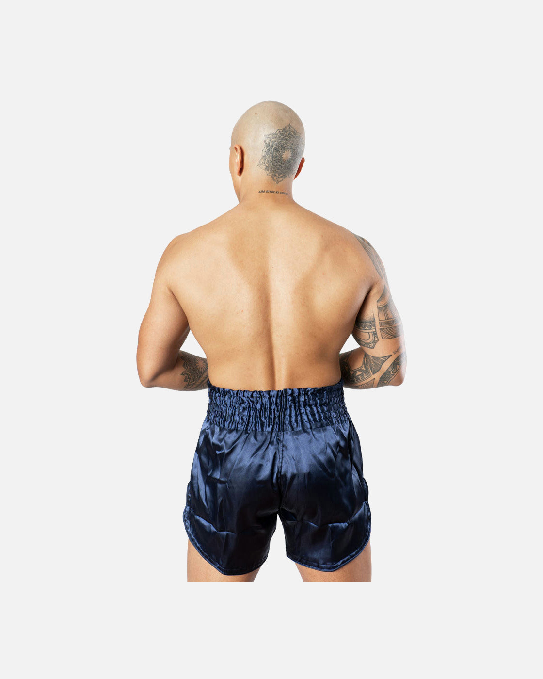 8 WEAPONS Muay Thai Shorts Strike - Dunkelblau/Weiß