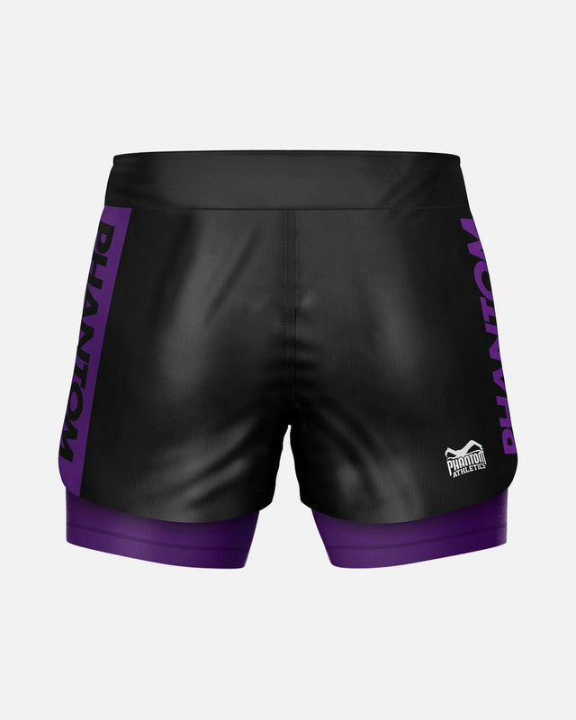 Phantom Athletics Compressie Shorts Fusion-R 2in1 Ranked - Paars