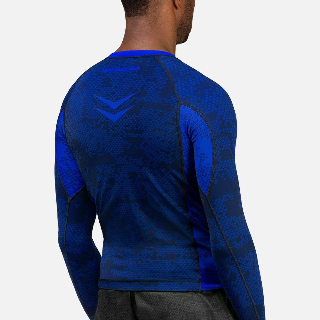 Hayabusa Rashguard Ranked Lange Ärmel - Blau