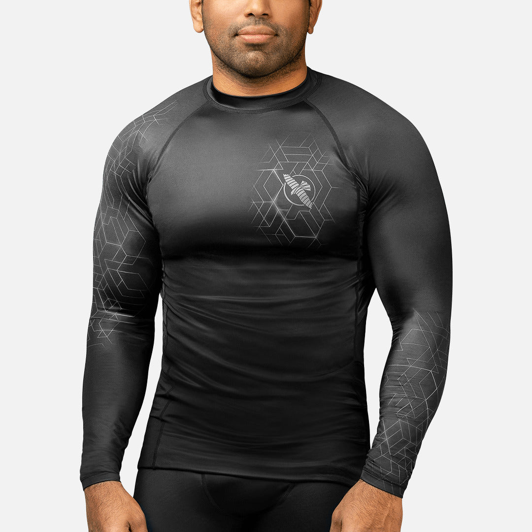 Hayabusa Rashguard Geo Lange Ärmel - Grau