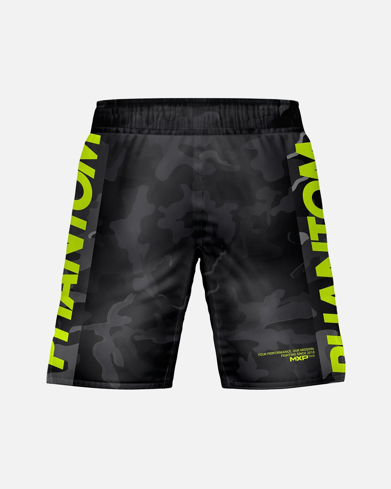 Phantom Athletics MMA Shorts EVO Neon - Schwarz Camo/Neon