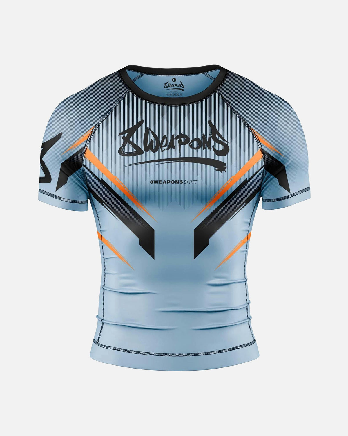 8 WEAPONS Rashguard Shift - Eisgrau/Orange