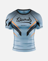 8 WEAPONS Rashguard Shift - Eisgrau/Orange