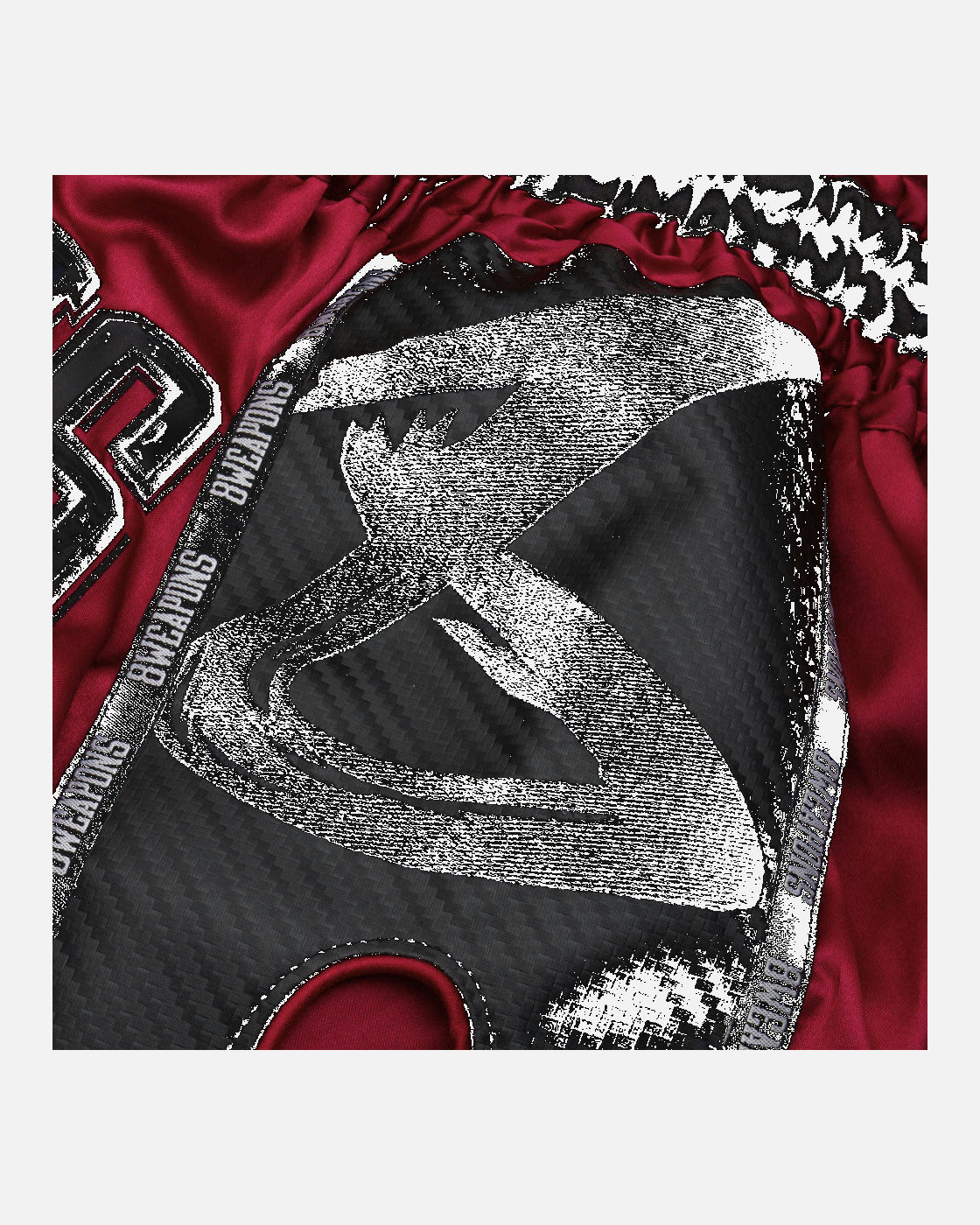 8 WEAPONS Muay Thai Shorts Carbon - Rot