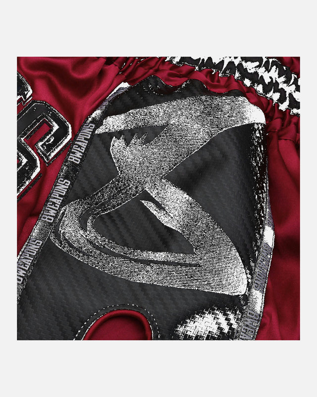 8 WEAPONS Muay-Thai-Shorts Carbon - Rot