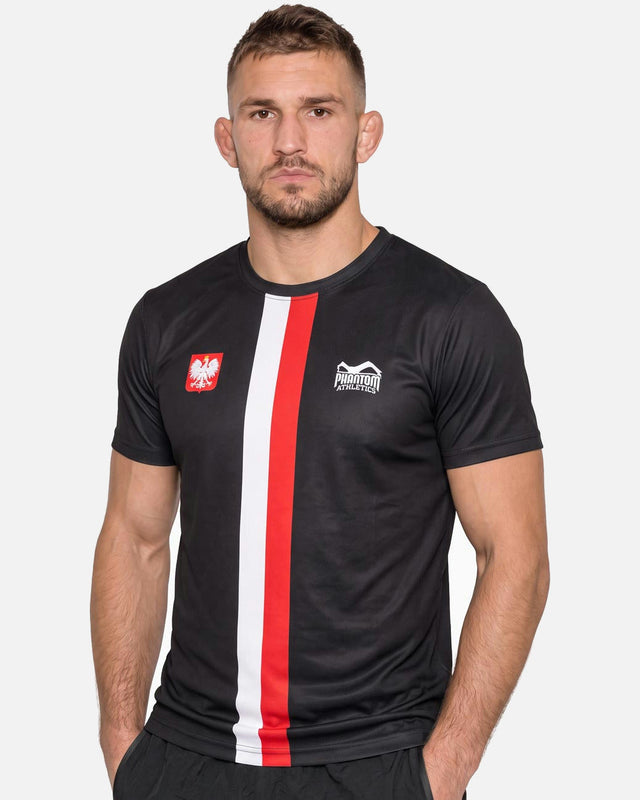 Phantom Athletics T-Shirt EVO+ Team Poland - Schwarz/Rot/Weiß