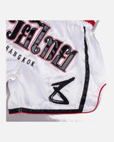 8 WEAPONS Muay Thai Shorts Bangkok - Weiß/Schwarz