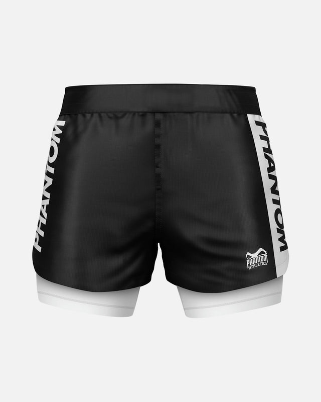 Phantom Athletics Kompressionsshorts Fusion-R 2in1 Ranked - Schwarz/Weiß