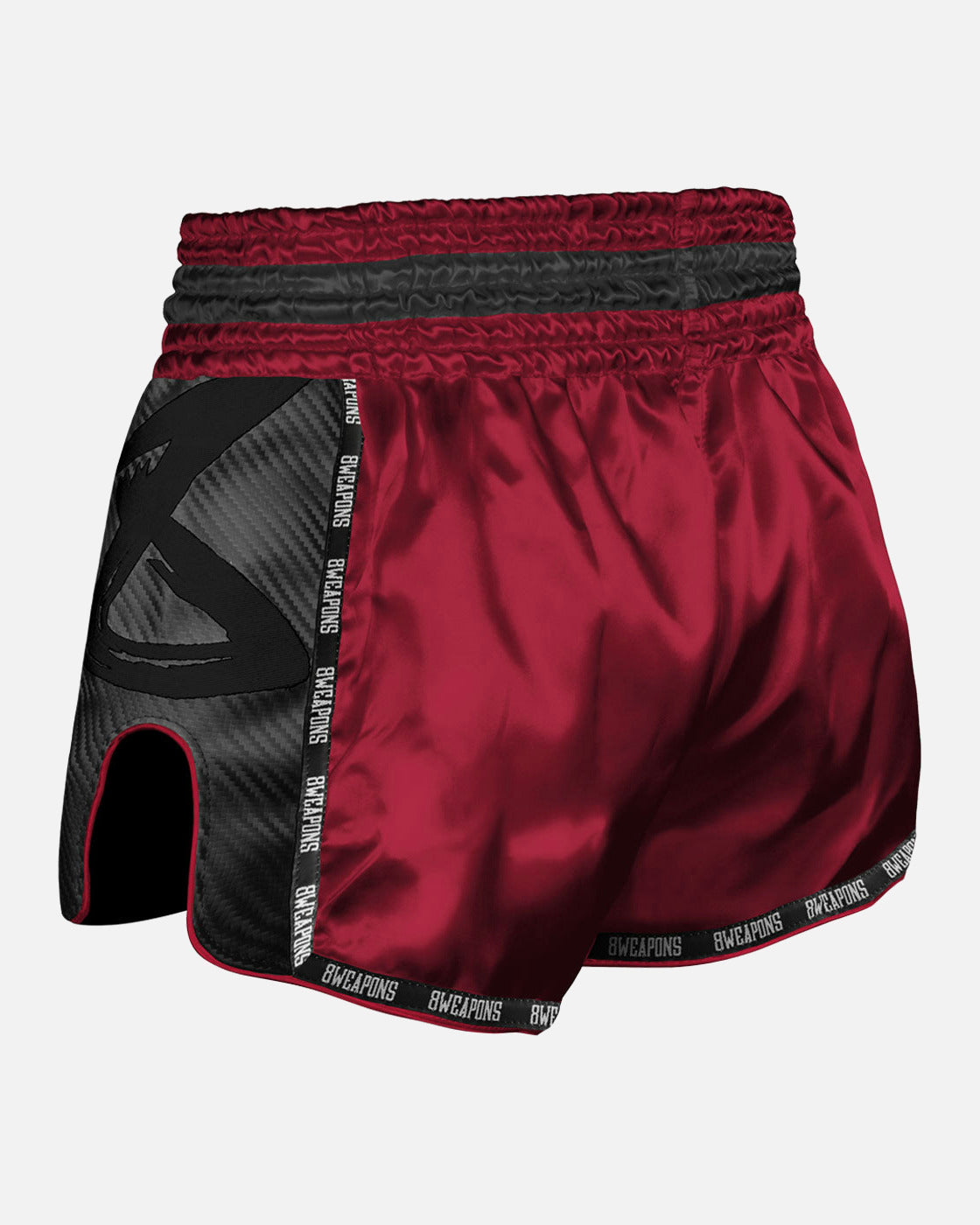 8 WEAPONS Muay Thai Shorts Carbon - Rot